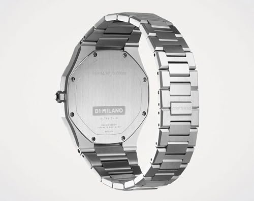 Image of D1 Milano Ultra Thin Unisex Luxury Watch, Stainless Steel Case, Quartz Movement, Stainless Steel Strap, 50M Water Resistant Timepiece, Blue Dial, 2 Years Warranty - UTBJ09
