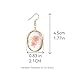 KBFORU Daffodils Earrings for Women,Handmade Queen Anne's Lace Pressed Flower Earrings,Unique Resin Dried Flower Earrings,Perfect for Parties or Gifting (Pink)