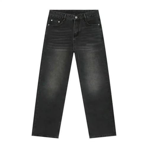 Men's Wear Jeans Slim Solid Color Straight Washed Pencil Pants Denim Trousers4