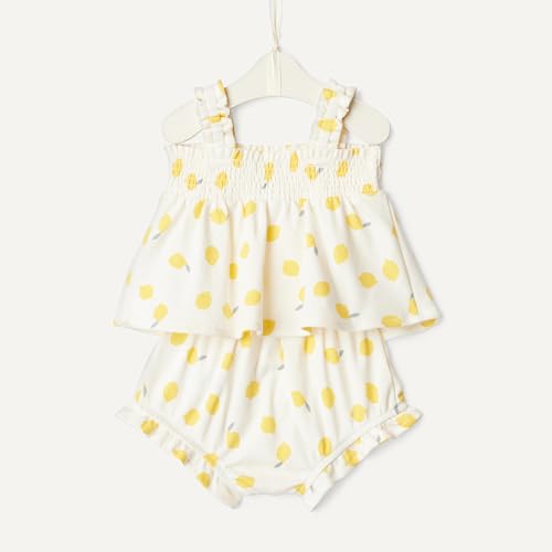 Image of Amazon Essentials x Sofia Grainge Baby Girls' Cotton Sleeveless Shirt and Shorts Play Set
