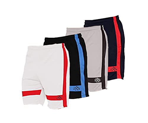 Image of Fort Worth Men's 4 Pack Gym Workout Shorts Quick Dry Bodybuilding Weightlifting Pants Training Running Jogger with Pockets (L)