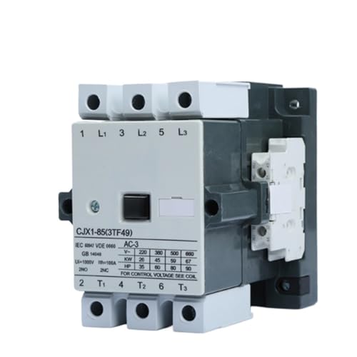 Contacteur CJX1-85A AC AC24V compact avec contacts auxiliaires 2NO 2NC