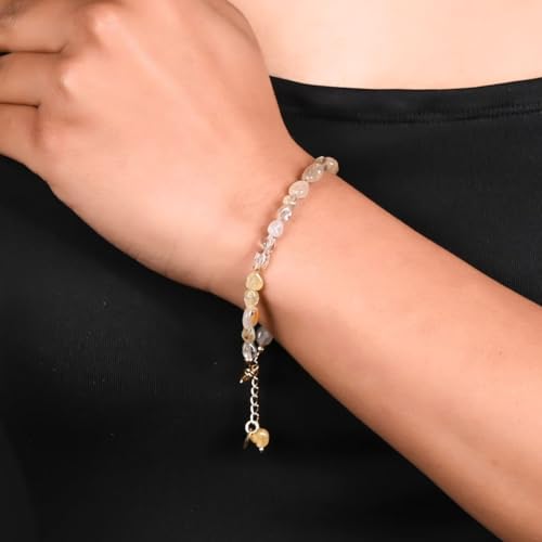 Gempires Natural Nuggets Bracelet Handmade Jewelry With 7 + 1 Inch 14k Yellow Gold Plated Adjustable Chain3