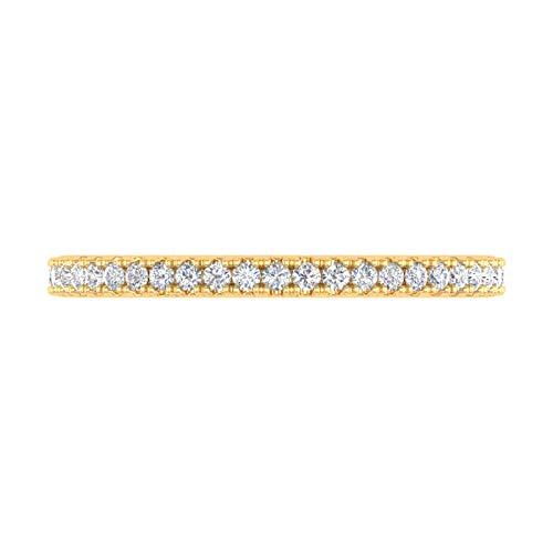 1/5 Carat Prong Set Diamond Wedding Band Ring in 14K Solid Gold3