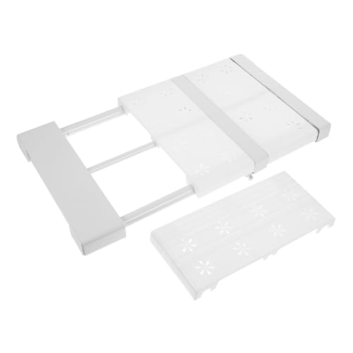 OUNONA Telescopic Storage Rack Closet Tension Shelf Organizer Expandable No Tools Needed for Easy Installation