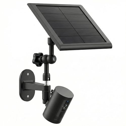 Image of 2-in-1 Wall Mount for Ring Solar Panel (2W/4W) & Stick Up Cam Battery, Ring Spotlight Cam Plus/Pro (Battery), Adjustable Angle for Optimal Outdoor Sunlight Exposure, White
