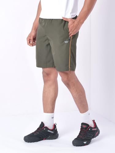 Image of Wildcraft Men's Solid Regular Fit Shorts| Mid Waist with Adjustable Drawcord
