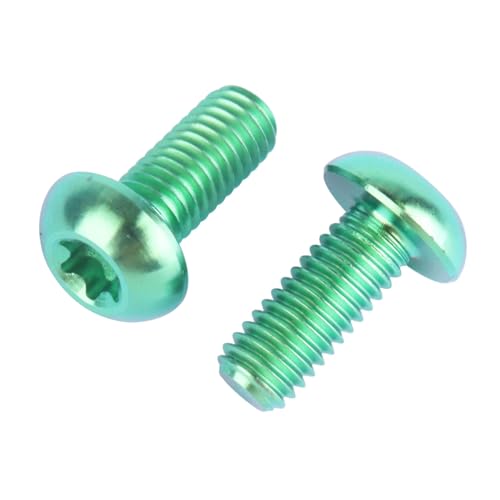 Image of 4PCS Titanium M5 x 12mm T25 Torx Head Bolt Screw (Green)