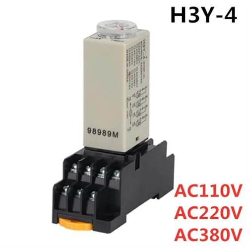 Relé temporizador H3Y-4 de 30 minutos con base PYF14A para control CA 220V 4