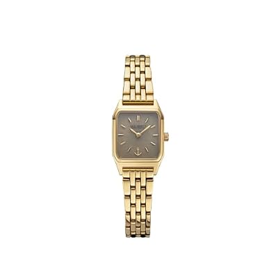 PAUL HEWITT Petit Soleil - Orologio da donna a energia solare in filigrana con cassa MARINIUM® Ocean Steel e cinturino in metallo, oro champagne, Taglia unica, Classico
