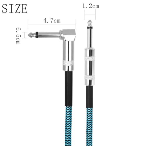 Cable de guitarra blindado y trenzado de alta resistencia con jack de 6,35mm 5