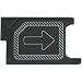 MMOBIEL Micro SIM Card Tray Holder Slot Replacement Compatible with Sony Xperia Z2 L50w D6505 D6503 Black