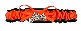 Black Orange Satin Bridal Motorcycle Wedding Toss Garter - Rider Charm Bike