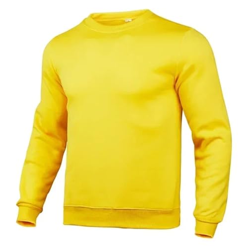 Men's Casual Pullover Sweatshirt O-Neck Long-Sleeved Loose Sports Slim Solid Color Sweatshirt For Men
