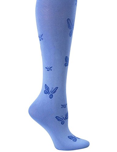Nurse Mates Ceil Blue Butterfly Compression Trouser Socks