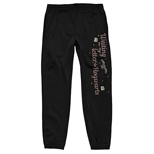 Unisex Harry Potter Waiting On My Letter Hogwarts Black Sweatpants