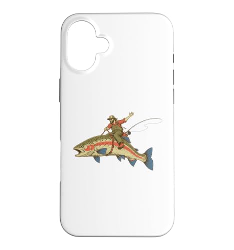 Trout Rodeo! Fly Fisherman Rainbow Trout �X�}�z�P�[�X iPhone 16 Plus �p