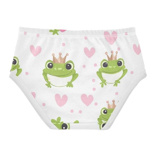 Wusikd Frogs Princess Crown Girls' Underwear Cotton Cute Girls Briefs Soft Toddler Underwear 2T2