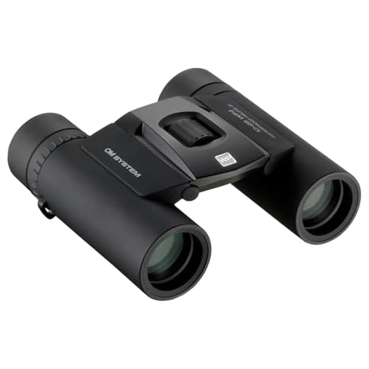 Olympus Prismáticos OM SYSTEM 10x25 WP II Negro, Impermeable, 15 años de garantía, Aumento 10x, corrección dióptrica, prismas BaK-4, Incl. Bolsa y Correa de Transporte