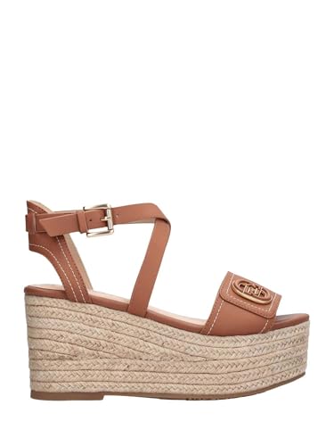 Sandales compensées Liu Jo marron SA6083P0102 en cuir pour femme