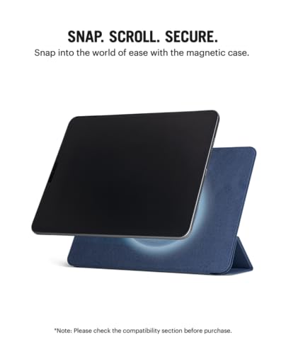 Image of DailyObjects Pleat Y-Fold Magnetic Case for iPad Pro 11-Inch (4th Gen, 2022 | 3rd Gen, 2021 | 2nd Gen, 2020) - Atlantic Blue