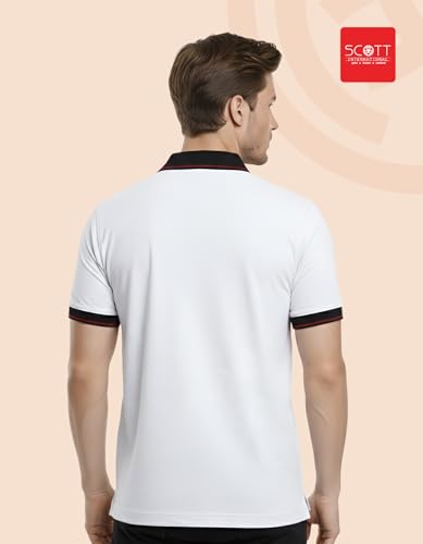 Image of Scott International Cotton Polo T Shirt | Collar Tshirts | Half Sleeves Plain T Shirt | T-Shirt |Tshirt for Men Stylish | Men's Tshirt