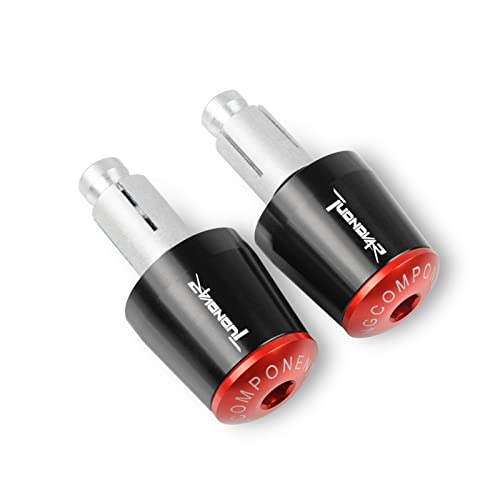 Curseur de guidon moto 7/8 en aluminium rouge pour Aprilia Tuono V4
