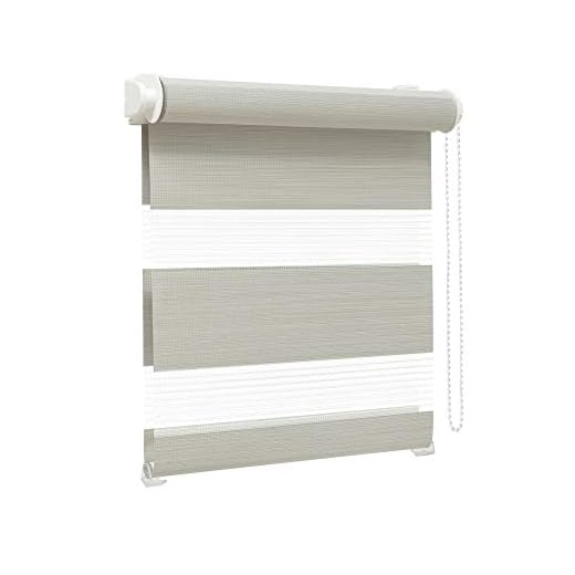 Victoria M. Zevra Tenda a Rullo Doppia Giorno e Notte Oscurante, 45 x 230 cm, Beige