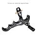 xxiaojun Compound Bow Aid Releaser and D Loop Rope，Adjustable Can Rotate 360° Thumb Release Bow Aluminum Alloy Aids，Archery Release Aids with Anti-Slip Grain. (4 Fingers-Non-Slip Spreading-Black)