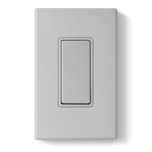 ELEGRP Matte Gray Single Pole Decorator Light Switch, 15A 120/277V,