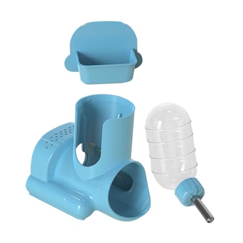 COLLBATH Feeder with Hideout Water Bottle Ideal for Hamsters Rabbits and Guinea Pigs Reusable Easy to