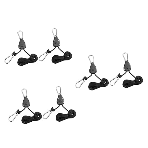Happyyami 6pièces Corde De Suspension Réglable Pour Lampes De Culture Crochets Et Ropes De Levage Pour Plantes Équipement De Jardinage Pratique