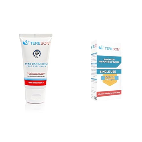 Tereson Koku Karşıtı Ayak Bakım Kremi 50 Ml (gümüş Iyon)+Ayakkabı Koku Önleyici Toz 1 Kutuda 10 Adet