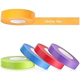 Glenmal 5 Rolls Lab Labeling Tape Variety Pack, 164 Foot Long x 3/4 inch Width per roll, Write Waterproof Low Temperature Freezer Label Tape, Assorted Color for Marking and Color Coding Label Tapes