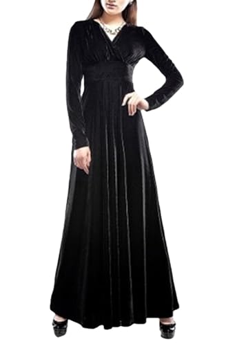 Robe de soirée en velours de prestige et son décolleté glamour