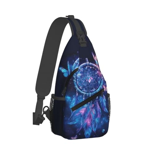 Image of Crossbody Bag Butterfly Dream Catcher Sling Bag Backpack Chest Bags Shoulder Bag for Women Men