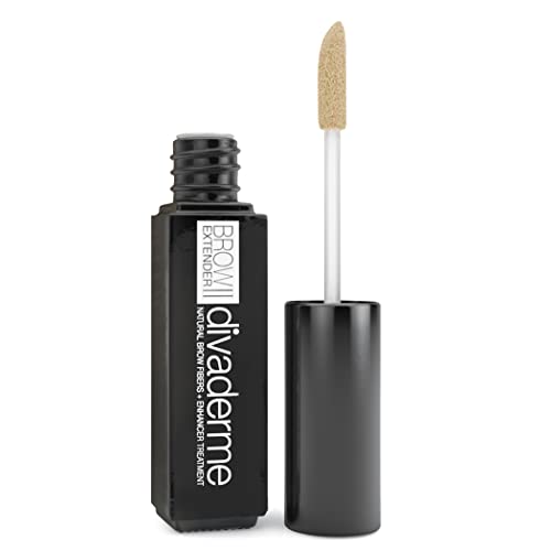 Divaderme BROW EXTENDER II - Ash Blonde - 2-In-1 Natural Brow Fibers + Enhancer Treatment - Bold Healthy Eyelashes - Helps Grow Strong Eyebrows - Made in USA
