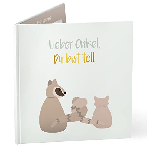 mintkind® Livre de cadeau « Lieber Onkel Du bist Great » - Cadeau pour oncle - Livre d'images comme cadeau pour un oncle pour un anniversaire, Noël ou Pâques de nièce ou neveu Cover
