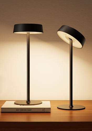 Cordless Lamp, Outdoor Waterproof, Dimmable Touch Control 3 Color Temperature, Battery Operated Portable, RGB, LED Memory Function, Rechargeable Table Lmap, Desk Lamp, Patio Dinning Restaurant Kitchen