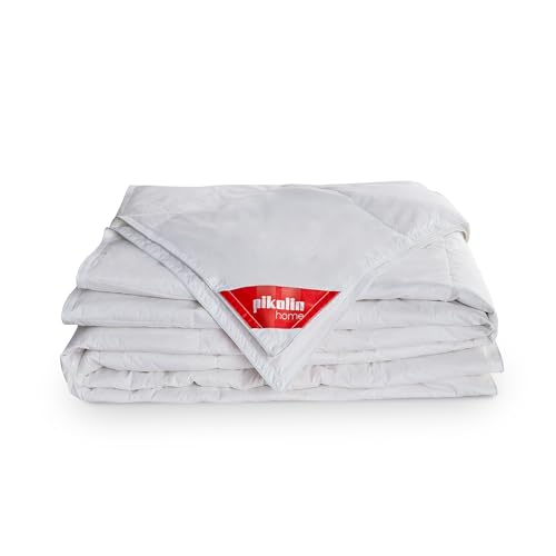 PIKOLIN Home   Edredón Nórdico Duo 92% Plumón de 120 y 160 gr | Cama 200 | 280x240 | 4 Estaciones | Tejido de Algodón | Unión Mediante Corchetes