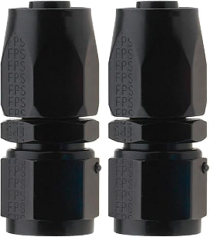 Image of Fragola 220104-BL Pro-Flow Black Size (-4) Straight Hose Fitting (Pack of 2)