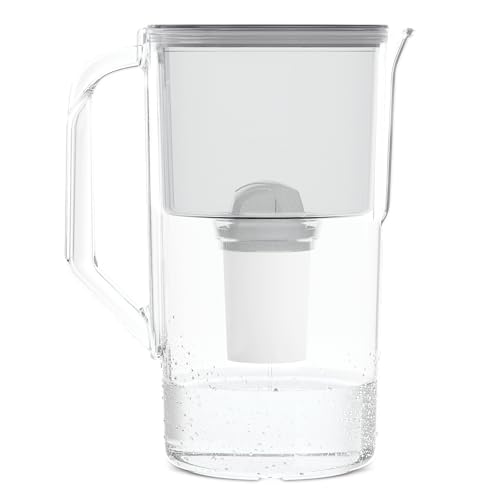 Wessper Jarra Filtradora De Agua AquaClassic 2.8 Litros Gris + 1 Cartucho De Filtro Agua | Filtro Reemplazo para Aquaphor Standard, Brita Classic, Dafi Classic | Jarra Agua Plastico Sin BPA