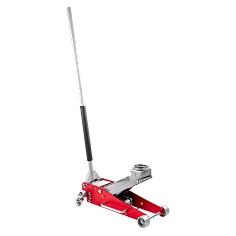 STIER Hydraulik Rangier-Wagenheber, belastbar mit 2,5 Tonnen, Autowagenheber, aus Aluminium, sehr geringe Unterfahrtiefe, Autoheber mit Doppelkolben, Gewicht 26 kg, max. Hubhöhe 465 mm Cover