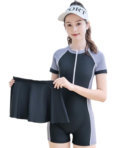 Image of KORADI Girls Swimsuits Rash Guard Swim Set Kids Two-Piece Bathing Suits Teen Swimwear Beach Shorts Sun Protection Swim Shirts