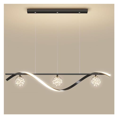 Suspension LED pour salle à manger et table de restaurant au design moderne doré
