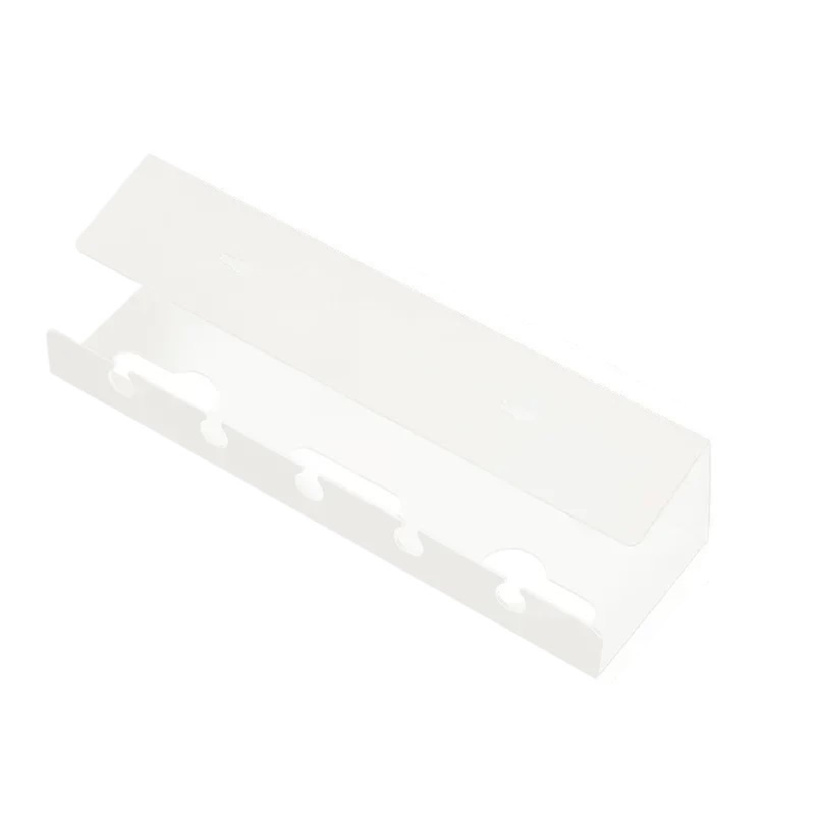 Cable Management Tray Under Desk Cable Management Tray with Clamp Power Strip Cord Holder No Drilling Sturdy Spacious Supplies(White)