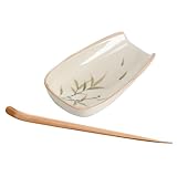 ULTECHNOVO 1Satz Teelöffel und Ablageteller für Lose Teeblätter Tee Zubehör für Chinesische Teezeremonie für Zuhause Büro und