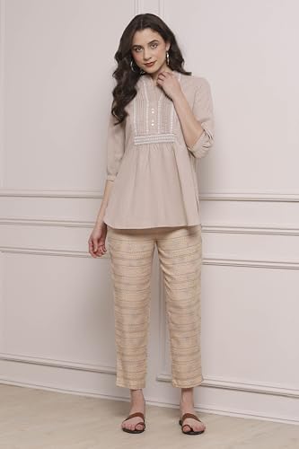 Image of BIBA Women Rayon Pants