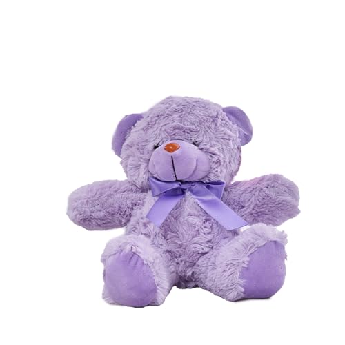 Imagen de Oso de peluche suave rosa y morado