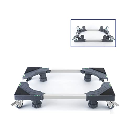 Base móvil para muebles, base universal para refrigerador con 4 ruedas, aire acondicionado, ancho de 15 a 22 pulgadas, largo de 26 a 34 pulgadas, soporte ajustable para refrigerador (4 patas con rue